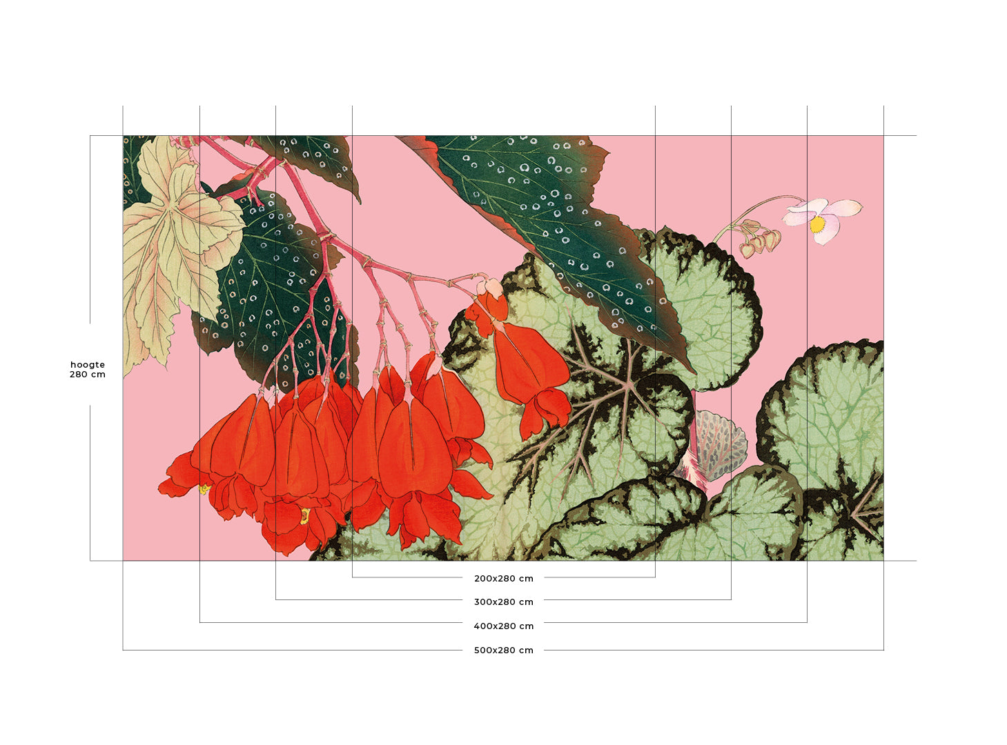 Flower Power - Naadloos behang - Bloemen schilderij- plexiglas schilderij - kunst