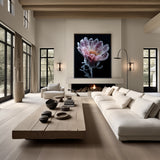 Frosty Bloom - Bloemen schilderij- plexiglas schilderij - kunst