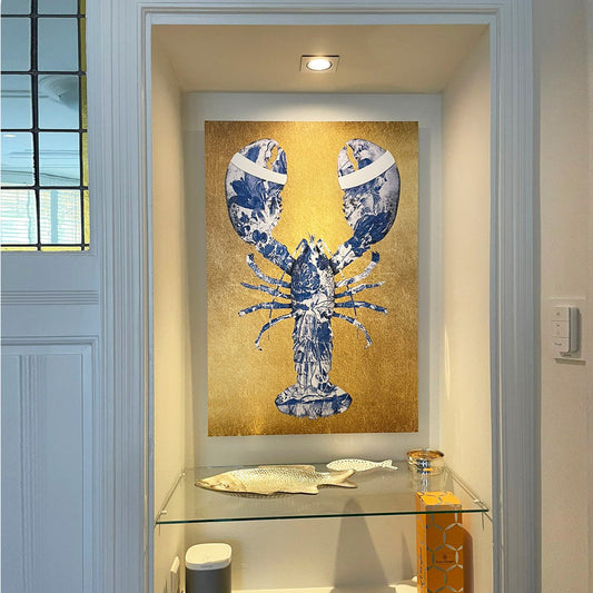 Lobster Royal Blue - TEST- plexiglas schilderij - kunst