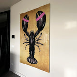Lobster Royal Pink Verticaal- plexiglas schilderij - kunst