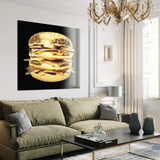 Burger Cheesy- plexiglas schilderij - kunst
